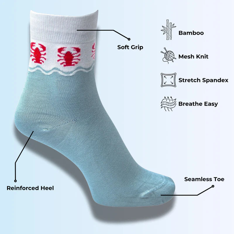Seaside Lobster Bamboo Socks
