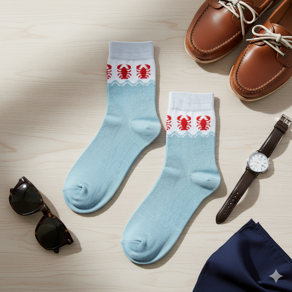 Seaside Lobster Bamboo Socks
