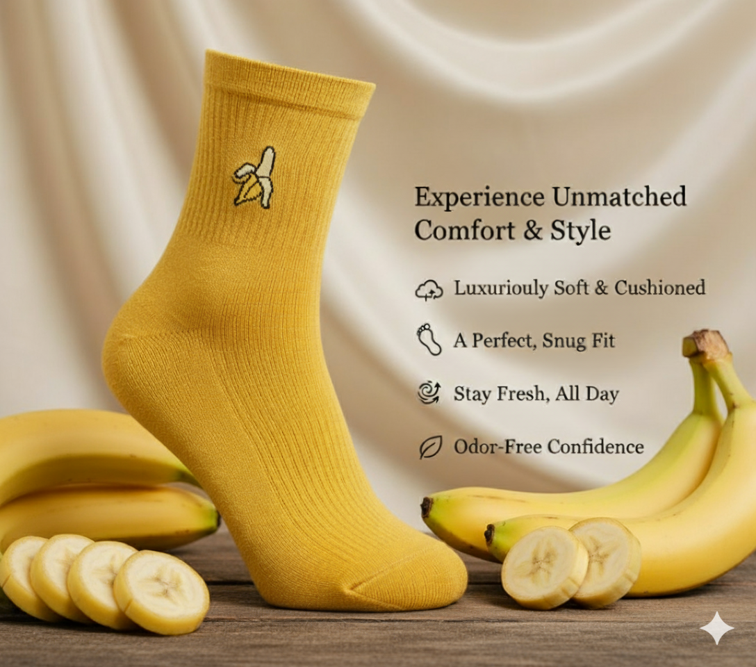 Banana Comfort Crew Socks