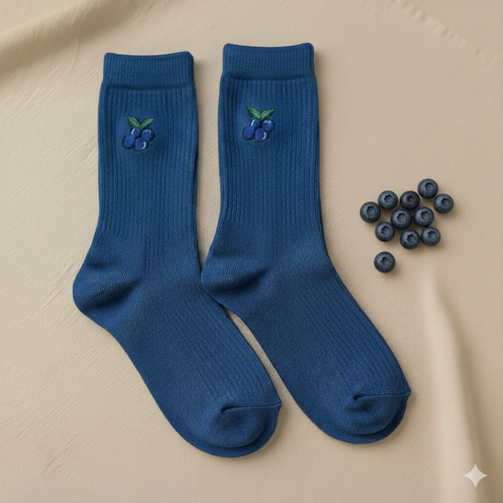 Blueberry Comfort Crew Socks