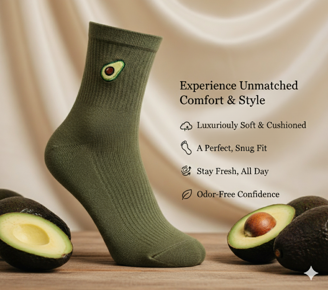 Avocado Comfort Crew Socks
