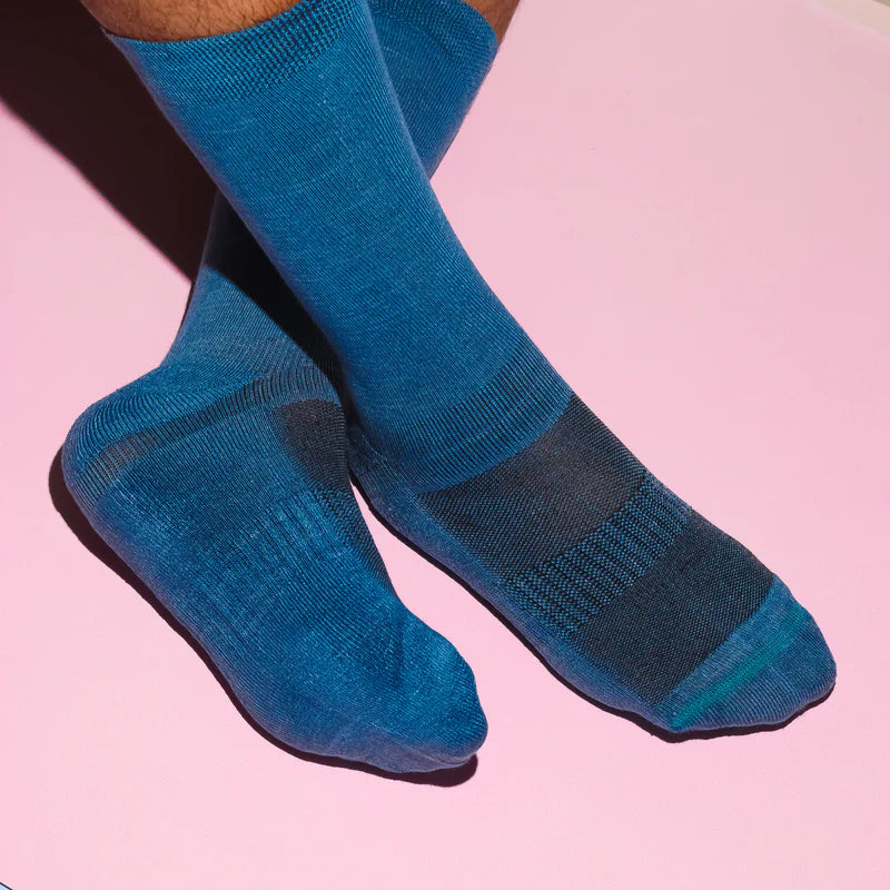 Blue Bamboo Crew Length