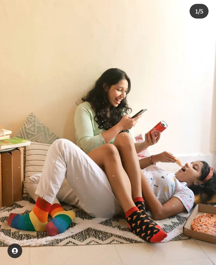 Pizza Party Cotton Socks