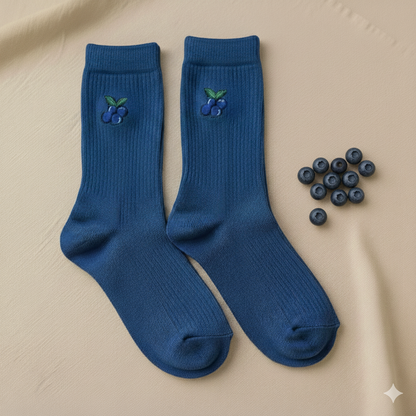 Blueberry Comfort Crew Socks