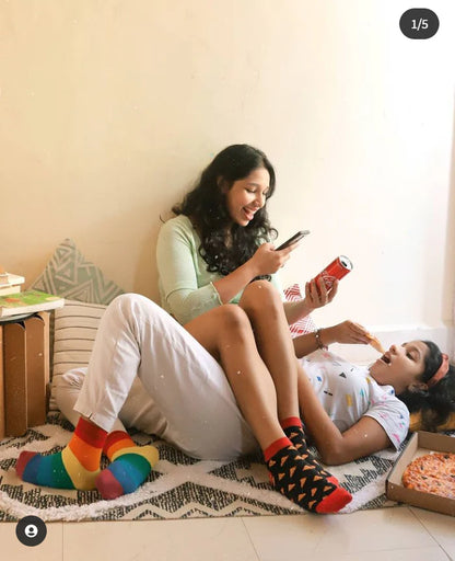 Pizza Party Cotton Socks